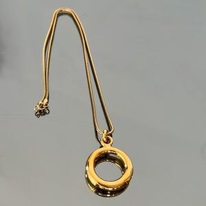 Seventies inspired ring pendant necklace